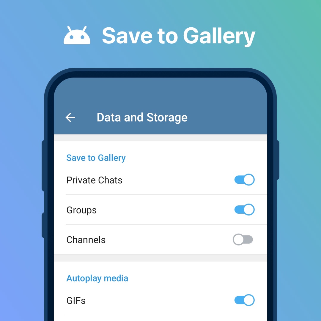 Save to Gallery Settings on Android